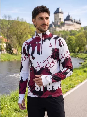Muška sportska majica premium plus ALTISPORT VOJ/ALM076MI04 BIJELO/CRVENO