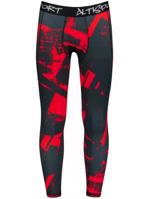 Muške duge premium sportske tajice ALTISPORT VOJ/ALM079LEG01 CRNO I CRVENO