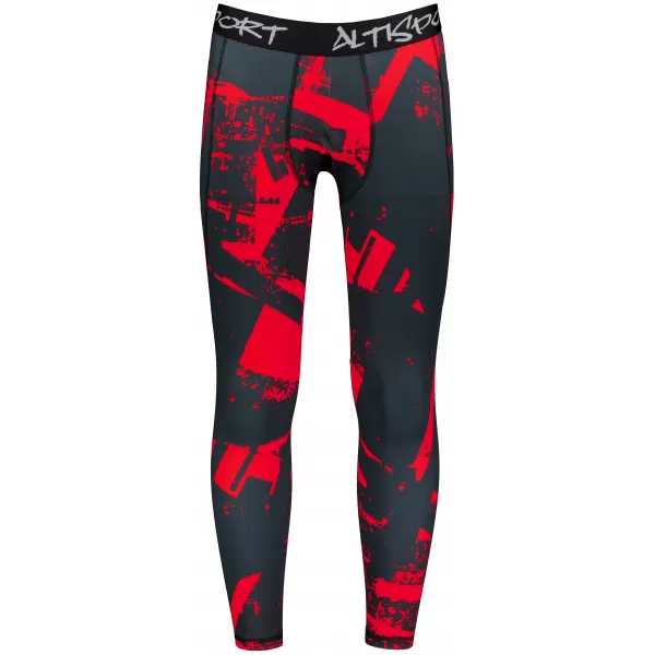  Muške duge premium sportske tajice ALTISPORT VOJ/ALM079LEG01 CRNO I CRVENO 