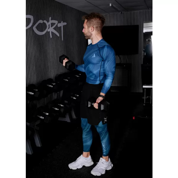  Muške duge premium sportske tajice ALTISPORT VOJ/ALM072LEG01 KEROZIN 