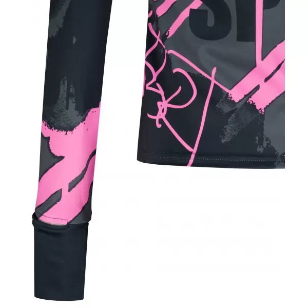  Ženska premium plus sportska majica ALTISPORT VOJ/ALW076MI04 CRNA/FLUO ROZA 