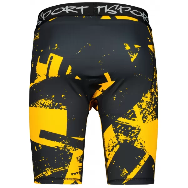  Muške sportske tajice iznad koljena premium ALTISPORT VOJ/ALM079LEG02 CRNA I ŽUTA 