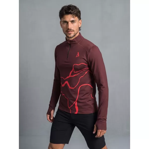  Muška sportska majica premium plus ALTISPORT VOJ/ALM073MI04 VINO-CRVENO 