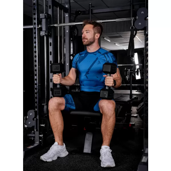  Muške sportske tajice iznad koljena premium ALTISPORT VOJ/ALM079LEG02 PLAVA 