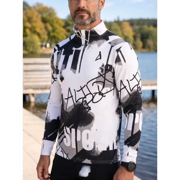  Muška sportska majica premium plus ALTISPORT VOJ/ALM076MI04 CRNO/BIJELO 