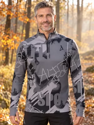 Muška sportska majica premium plus ALTISPORT VOJ/ALM076MI04 TAMNO-SIVA