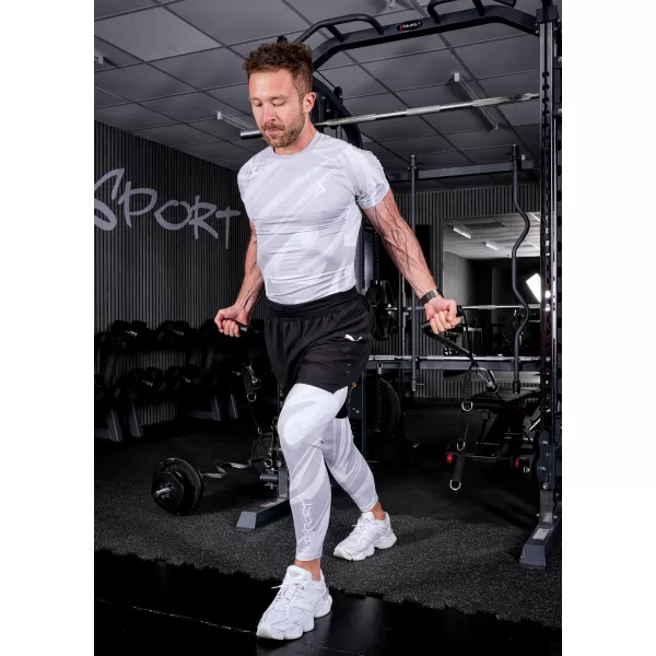  Muške duge premium sportske tajice ALTISPORT VOJ/ALM072LEG01 SIVA 