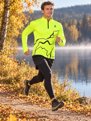 Muška sportska majica premium plus ALTISPORT VOJ/ALM073MI04 FLUO-ŽUTA