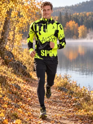 Muška sportska majica premium plus ALTISPORT VOJ/ALM076MI04 FLUO-ŽUTA