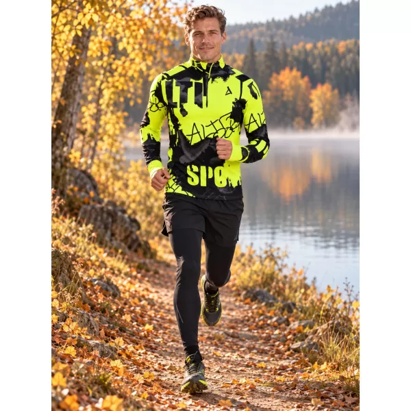  Muška sportska majica premium plus ALTISPORT VOJ/ALM076MI04 FLUO-ŽUTA 