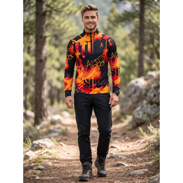  Muška sportska majica premium plus ALTISPORT VOJ/ALM076MI04 NARANČASTA/CRNA 