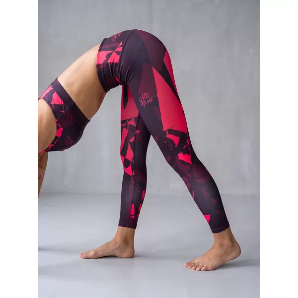  Ženske duge premium tajice ALTISPORT VOJ/ALW080LEG01 VINO-CRVENO 