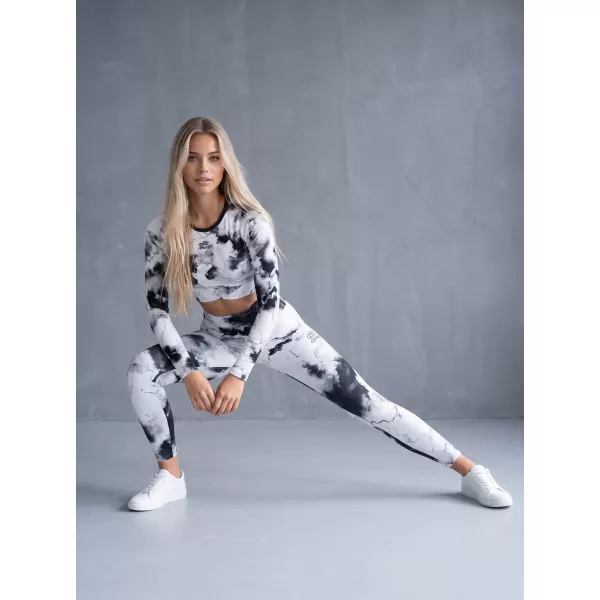  Ženske duge premium tajice ALTISPORT VOJ/ALW066LEG01 CRNO-BIJELO 