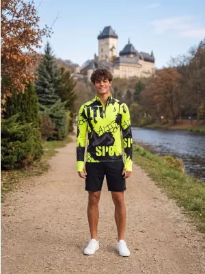 Muška sportska majica premium plus ALTISPORT VOJ/ALM076MI04 FLUO-ŽUTA