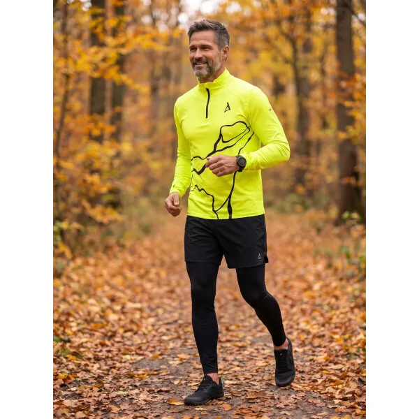  Muška sportska majica premium plus ALTISPORT VOJ/ALM073MI04 FLUO-ŽUTA 
