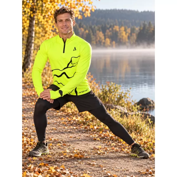  Muška sportska majica premium plus ALTISPORT VOJ/ALM073MI04 FLUO-ŽUTA 