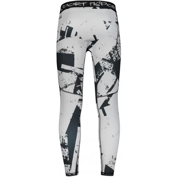  Muške duge premium sportske tajice ALTISPORT VOJ/ALM079LEG01 CRNO SIVA 