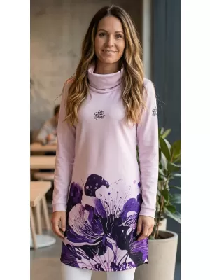 Ženska vrhunska produžena majica ALTISPORT VOJ/ALW090MI06 LJUBIČASTA