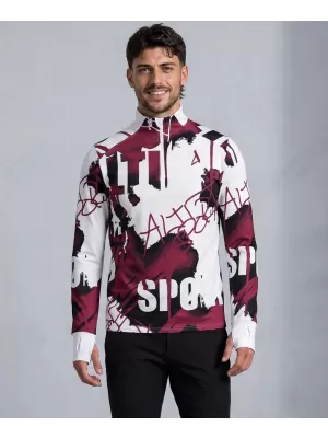 Muška sportska majica premium plus ALTISPORT VOJ/ALM076MI04 BIJELO/CRVENO