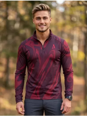 Muška sportska majica premium plus ALTISPORT VOJ/ALM072MI04 VINO-CRVENO