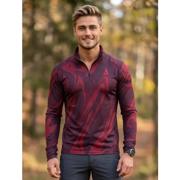  Muška sportska majica premium plus ALTISPORT VOJ/ALM072MI04 VINO-CRVENO 
