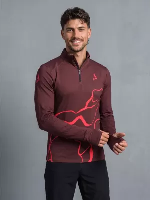 Muška sportska majica premium plus ALTISPORT VOJ/ALM073MI04 VINO-CRVENO