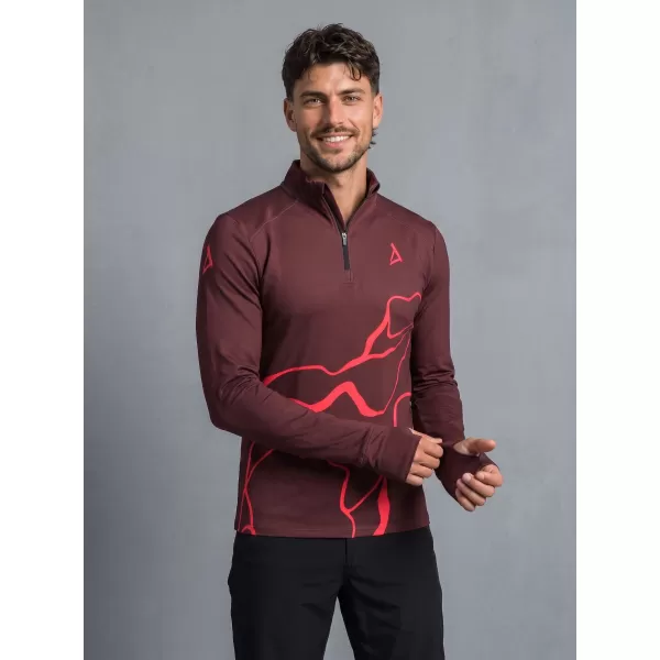  Muška sportska majica premium plus ALTISPORT VOJ/ALM073MI04 VINO-CRVENO 