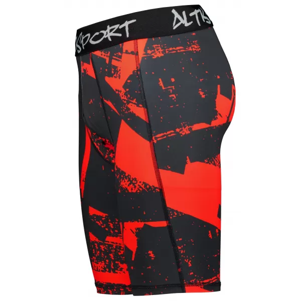  Muške sportske tajice iznad koljena premium ALTISPORT VOJ/ALM079LEG02 CRNO I CRVENO 