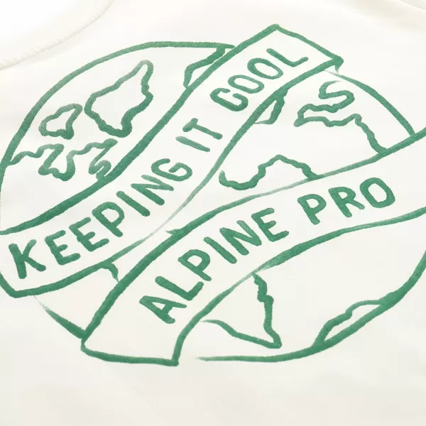  Muška majica kratkih rukava od organskog pamuka ALPINE PRO TERMES 2 BEŽ 