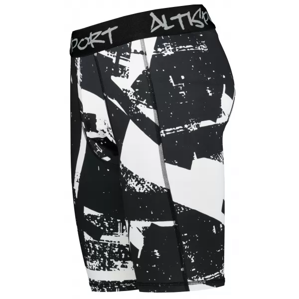  Muške sportske tajice iznad koljena premium ALTISPORT VOJ/ALM079LEG02 CRNO-BIJELO 