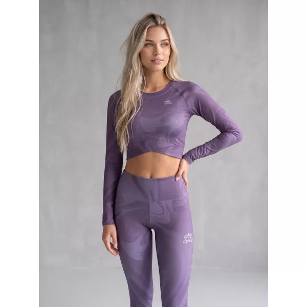 Ženske duge premium tajice ALTISPORT VOJ/ALW072LEG01 LJUBIČASTA 