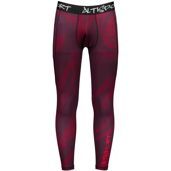  Muške duge premium sportske tajice ALTISPORT VOJ/ALM072LEG01 VINO-CRVENO 
