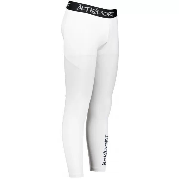  Muške duge premium sportske tajice ALTISPORT VOJ/ALM000LEG01 BIJELA 