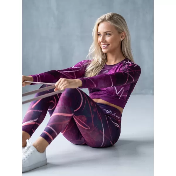  Ženske duge premium tajice ALTISPORT VOJ/ALW082LEG01 LJUBIČASTA 