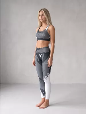 Ženske duge premium tajice ALTISPORT VOJ/ALW081LEG01 CRNO-SIVA