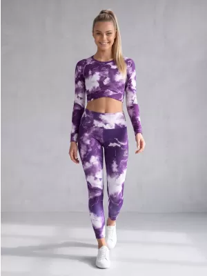 Ženske duge premium tajice ALTISPORT VOJ/ALW066LEG01 BIJELA LJUBIČICA