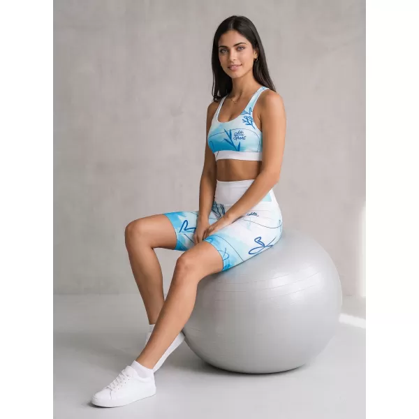 Ženske tajice iznad koljena premium ALTISPORT VOJ/ALW083LEG02 BIJELO PLAVA 