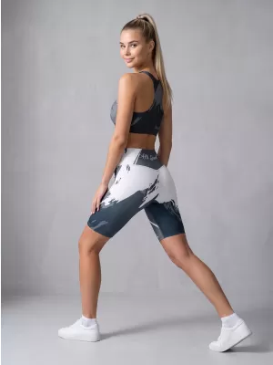 Ženske tajice iznad koljena premium ALTISPORT VOJ/ALW081LEG02 CRNO-SIVA