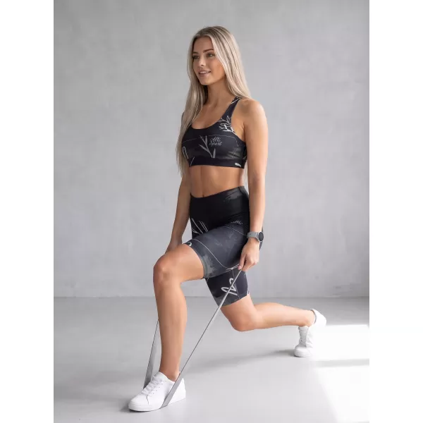  Ženske tajice iznad koljena premium ALTISPORT VOJ/ALW083LEG02 CRNO-BIJELO 
