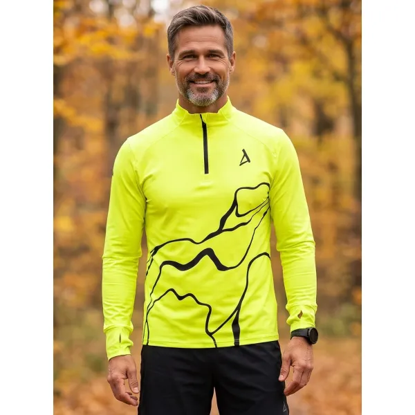  Muška sportska majica premium plus ALTISPORT VOJ/ALM073MI04 FLUO-ŽUTA 