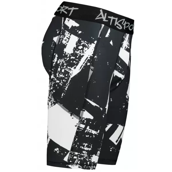  Muške sportske tajice iznad koljena premium ALTISPORT VOJ/ALM079LEG02 CRNO-BIJELO 