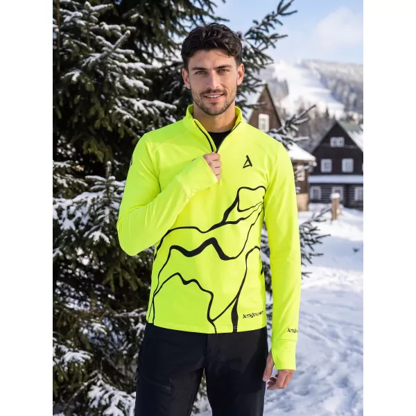  Muška sportska majica premium plus ALTISPORT VOJ/ALM073MI04 FLUO-ŽUTA 