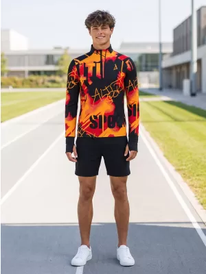 Muška sportska majica premium plus ALTISPORT VOJ/ALM076MI04 NARANČASTA/CRNA