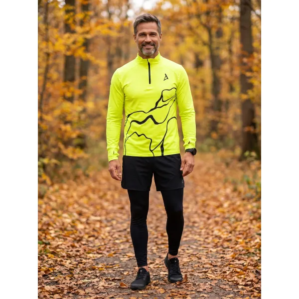  Muška sportska majica premium plus ALTISPORT VOJ/ALM073MI04 FLUO-ŽUTA 