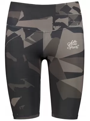 Ženske tajice iznad koljena premium ALTISPORT VOJ/ALW080LEG02 TAMNO SMEĐA