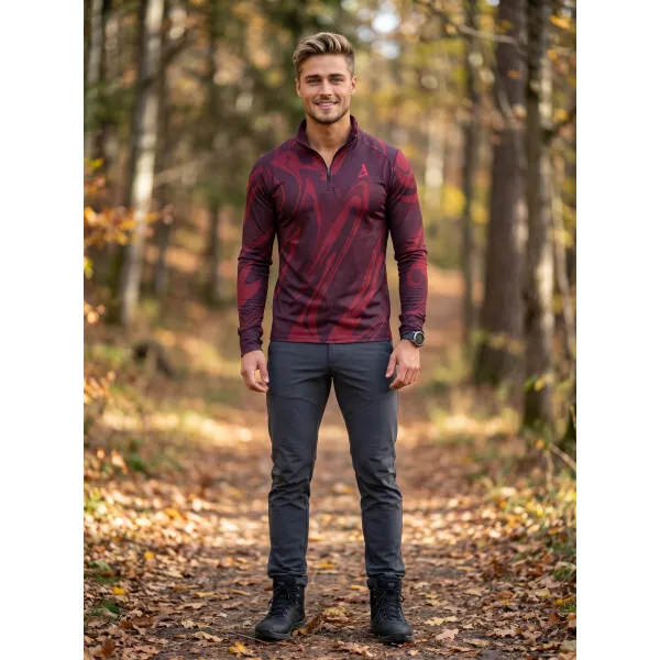  Muška sportska majica premium plus ALTISPORT VOJ/ALM072MI04 VINO-CRVENO 