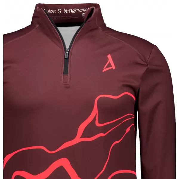  Muška sportska majica premium plus ALTISPORT VOJ/ALM073MI04 VINO-CRVENO 