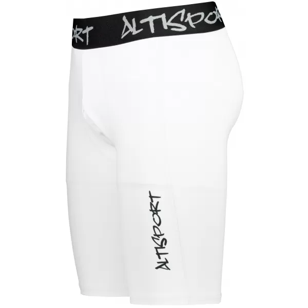  Muške sportske tajice iznad koljena premium ALTISPORT VOJ/ALM000LEG02 BIJELA 