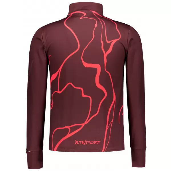  Muška sportska majica premium plus ALTISPORT VOJ/ALM073MI04 VINO-CRVENO 
