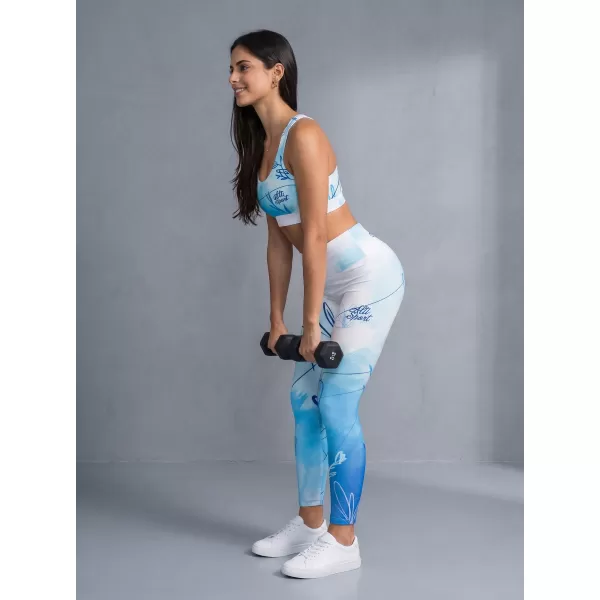  Ženske duge premium tajice ALTISPORT VOJ/ALW083LEG01 BIJELO PLAVA 